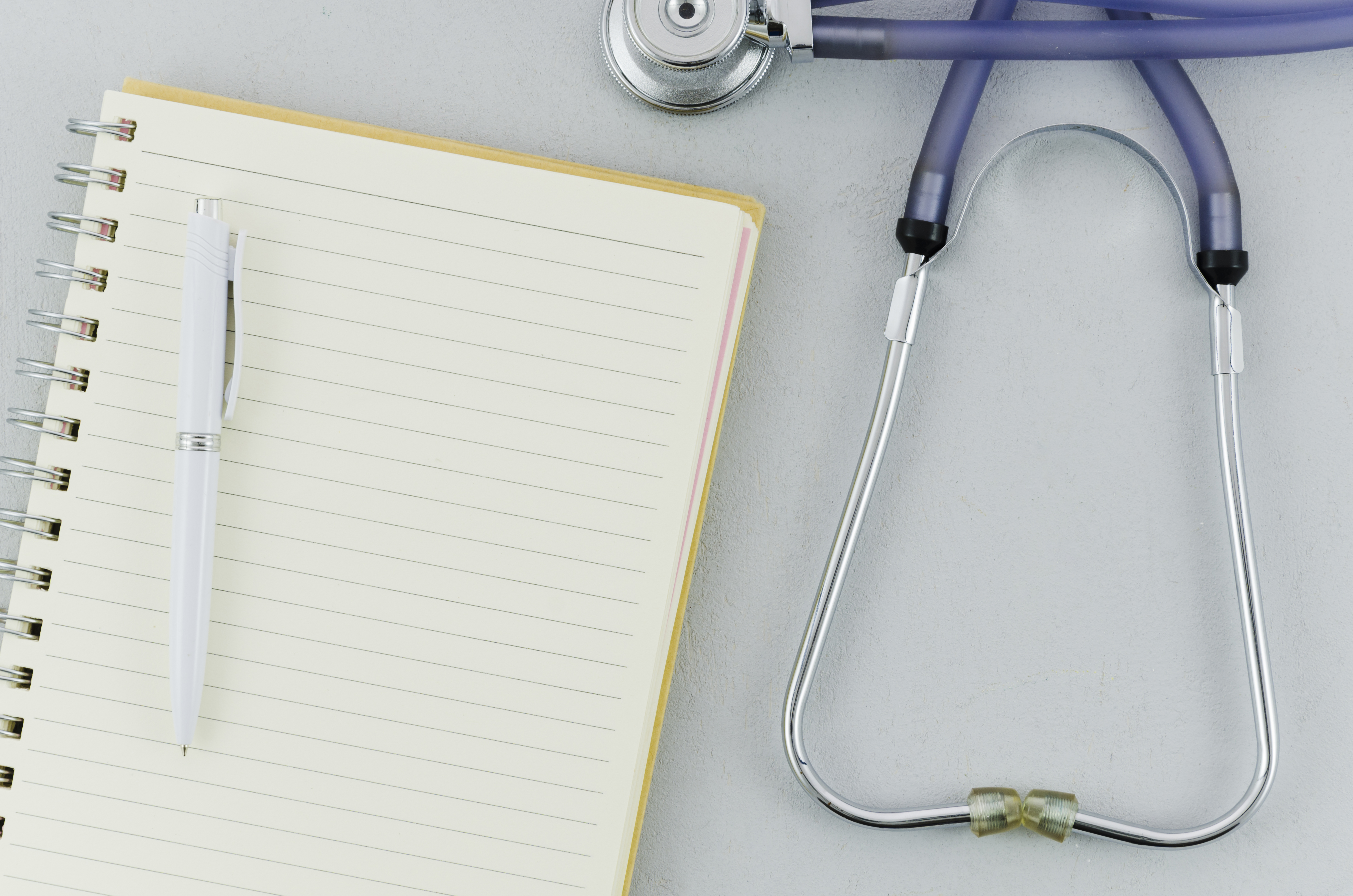 Clipboard and stethoscope